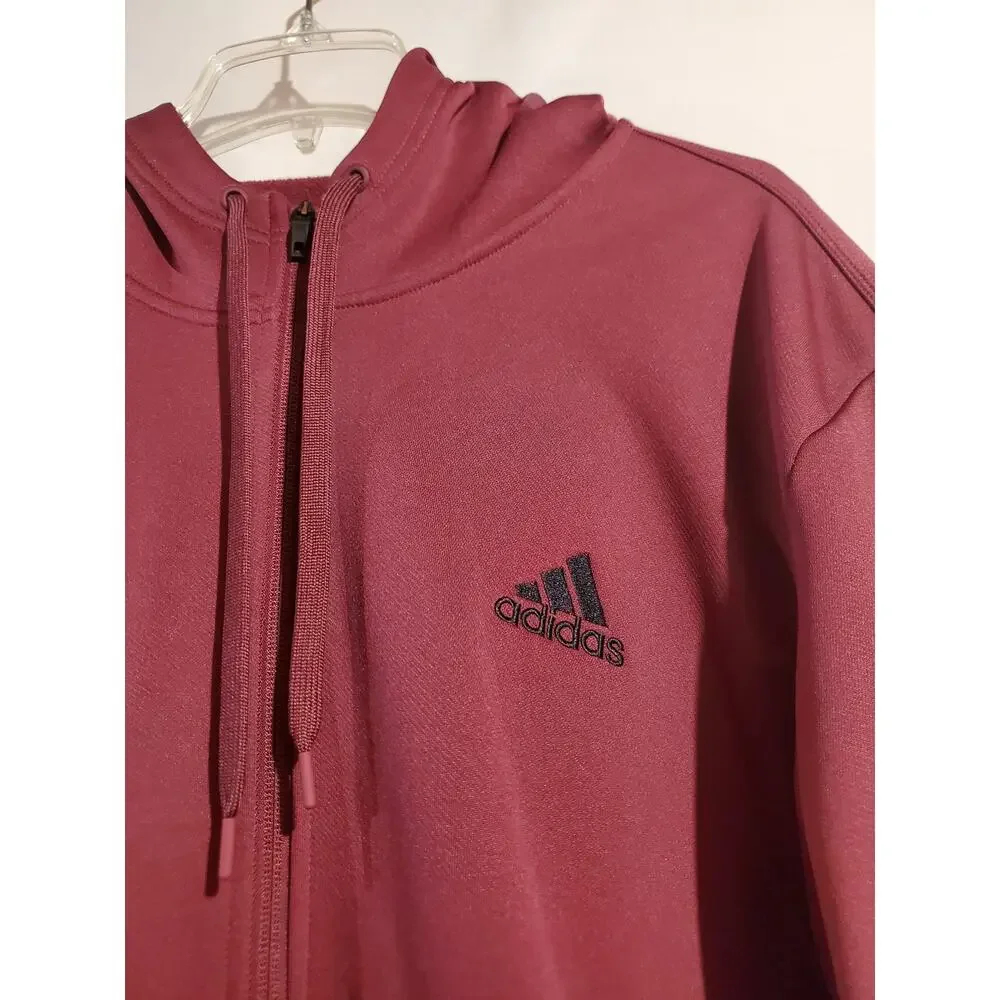 Adidas Mens Aeroready Fleece Lined Zip Hoodie Jacket Size XL Hooded Sweatshirt